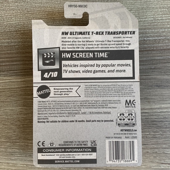 Hot Wheels TRex Transporter HW Screen Time Hotwheels Lets Race Netflix T REX new - Picture 4 of 5